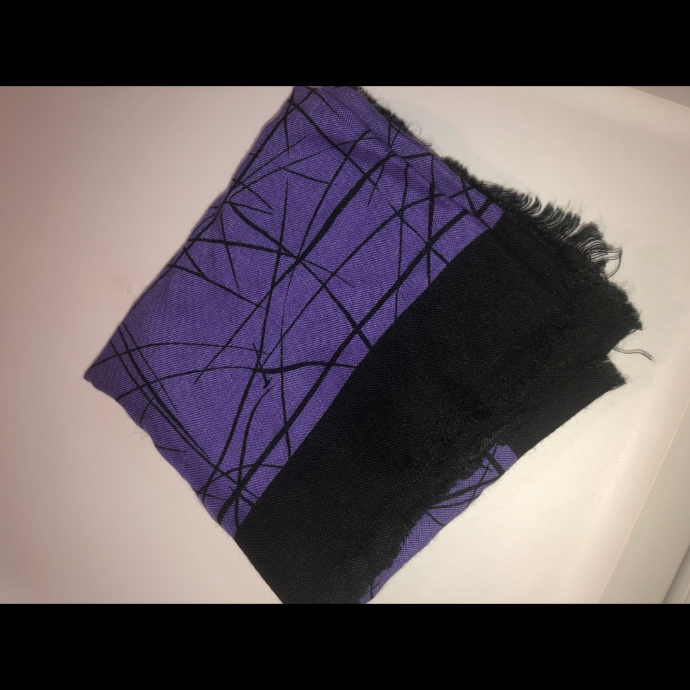 Purple and Black Scarf